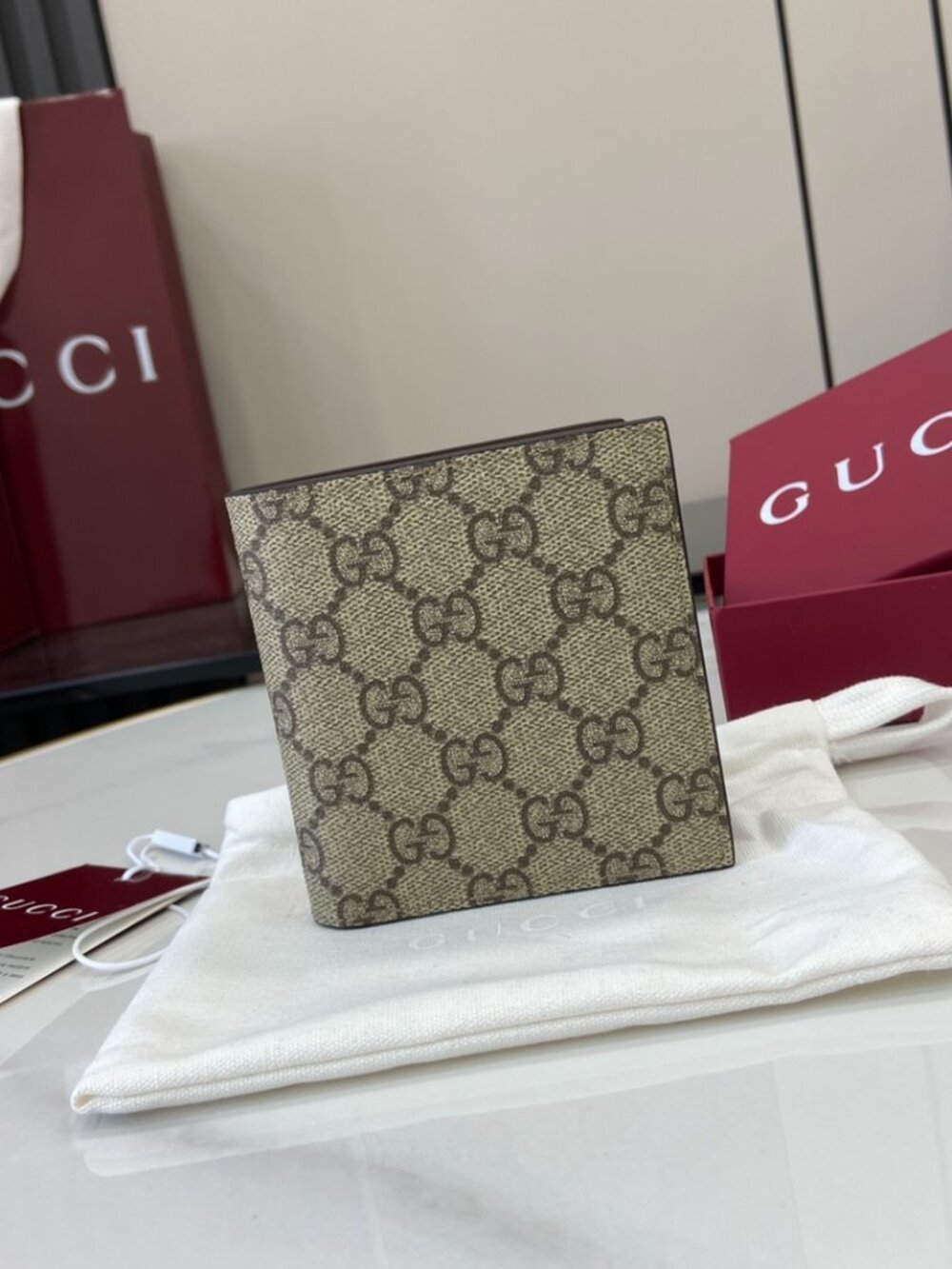 Gucci GG Emblem Bi-fold Wallet
